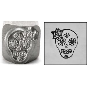 NEW Female Sugar Skull Metal Design Stamp Day of The Dead Halloween Stamp Tool